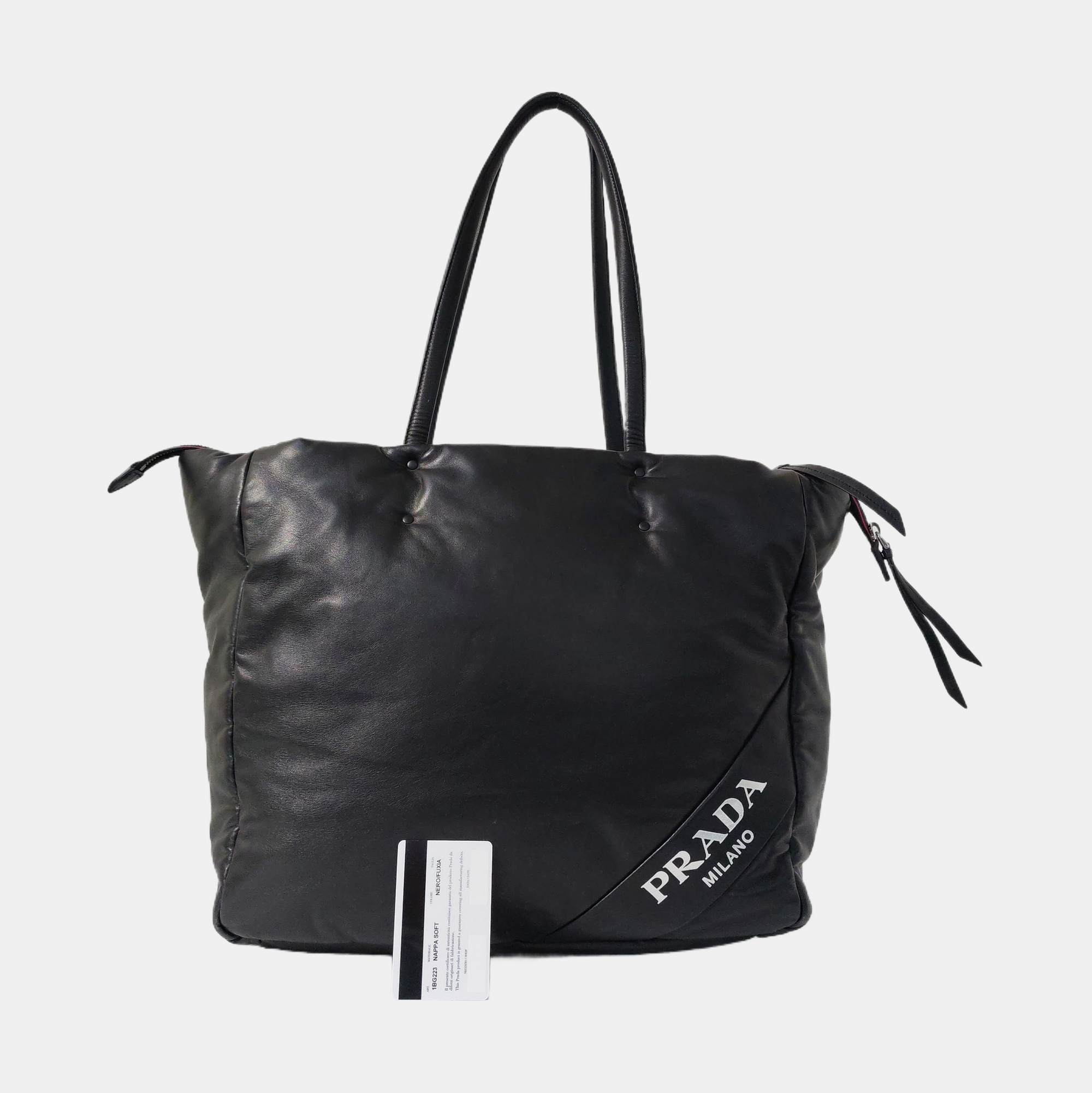 Lambskin Tote Bag Black
