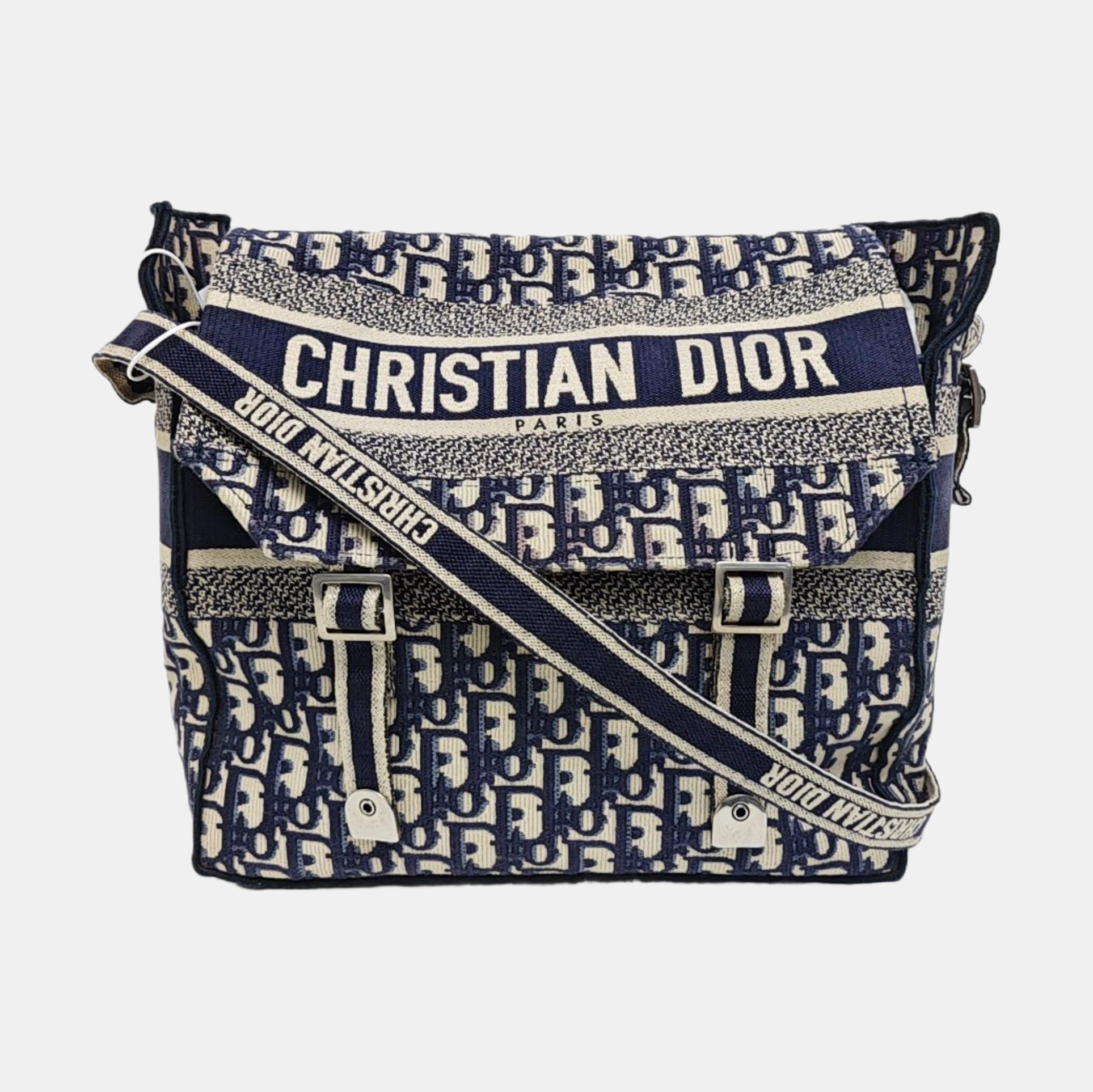 Diorcamp Large Oblique Canvas Blue