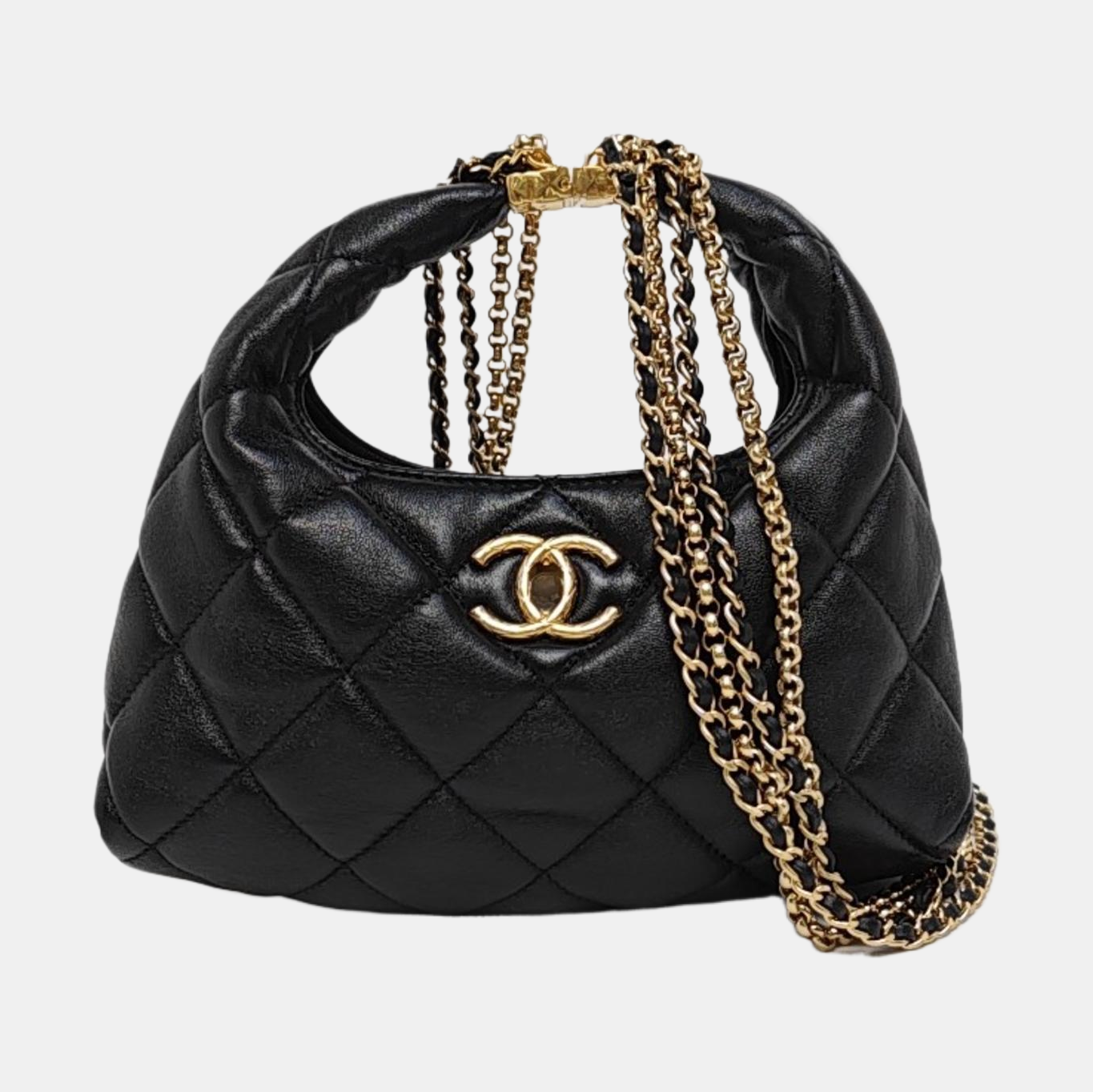 24A Quilted Lambskin Black