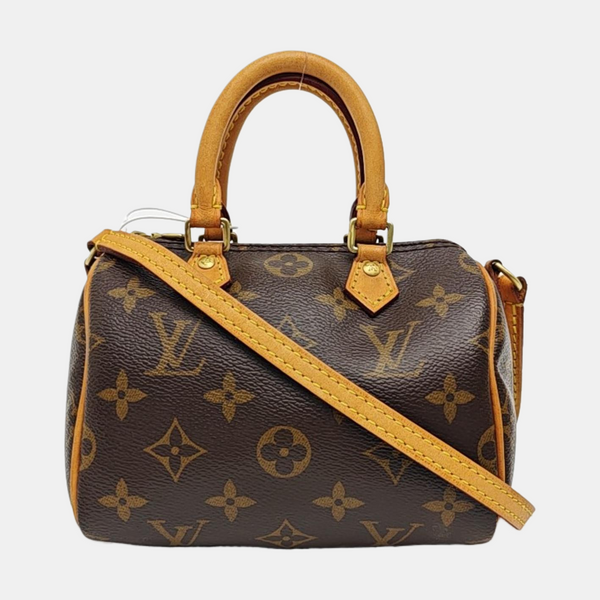 SPEEDY Nano Monogram Coated Canvas Brown