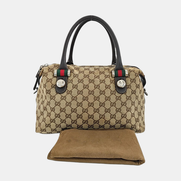Monogram Canvas Top Handle Bag Beige