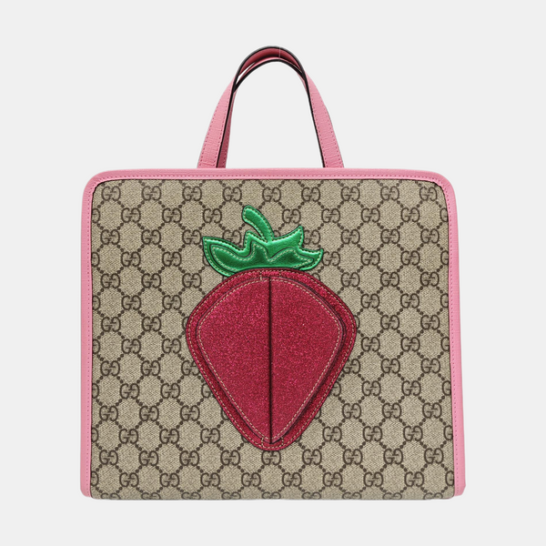 Children’s GG Bucket Monogram Coated Canvas Beige