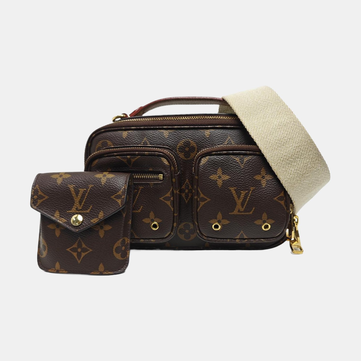 UTILITY Monogram Coated Canvas Brown