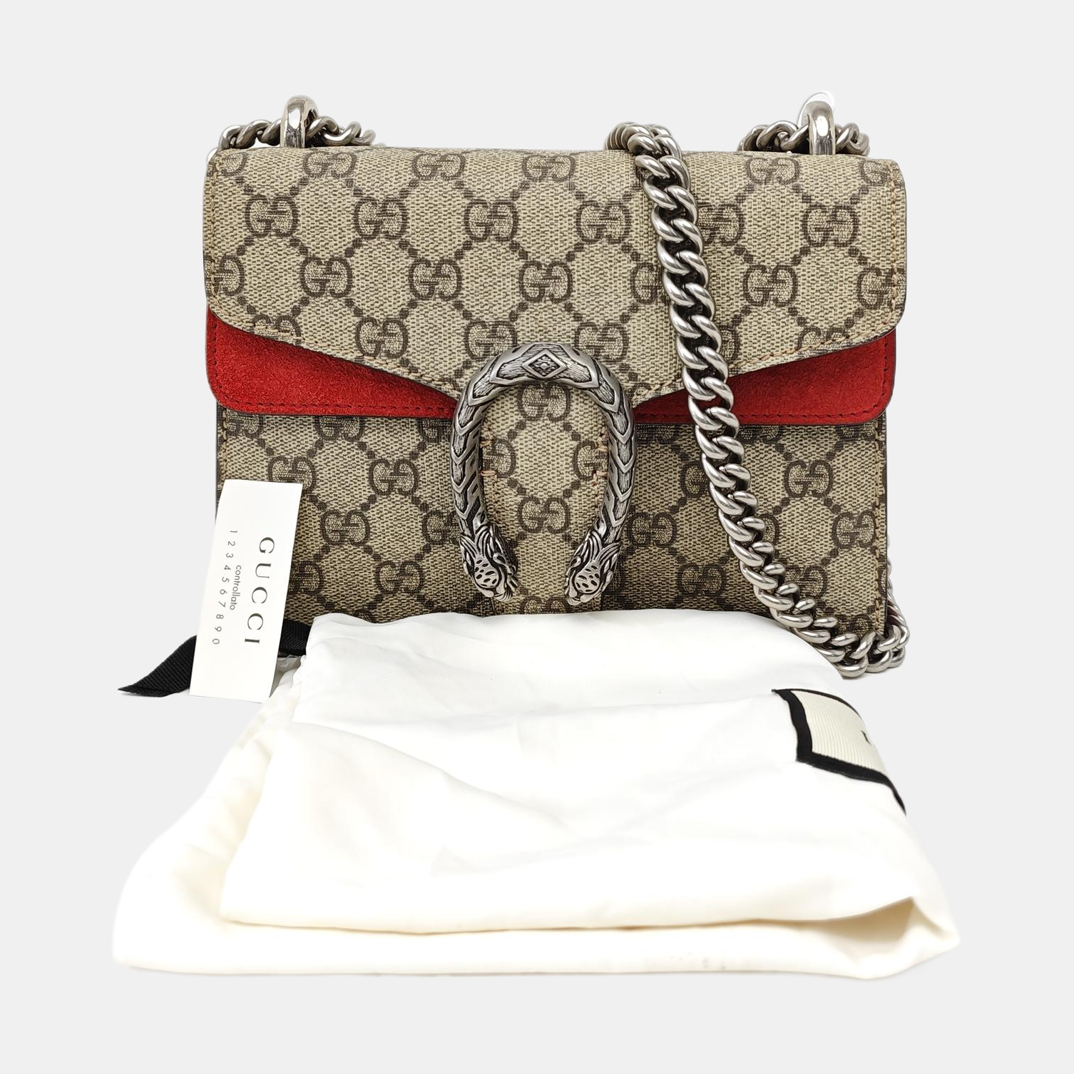 Dionysus Mini Monogram Coated Canvas Beige