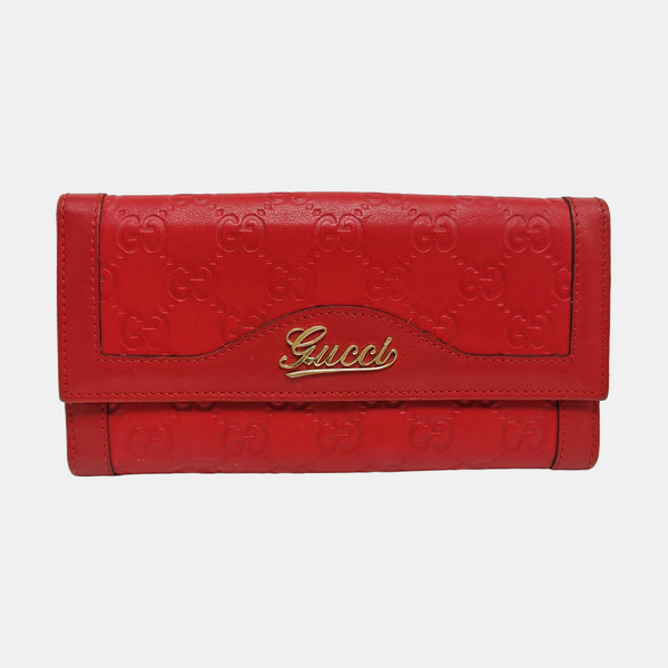 Monogram Calfskin Wallet Red