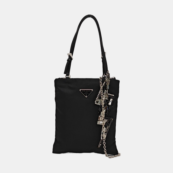 Nylon Shoulder Bag Black