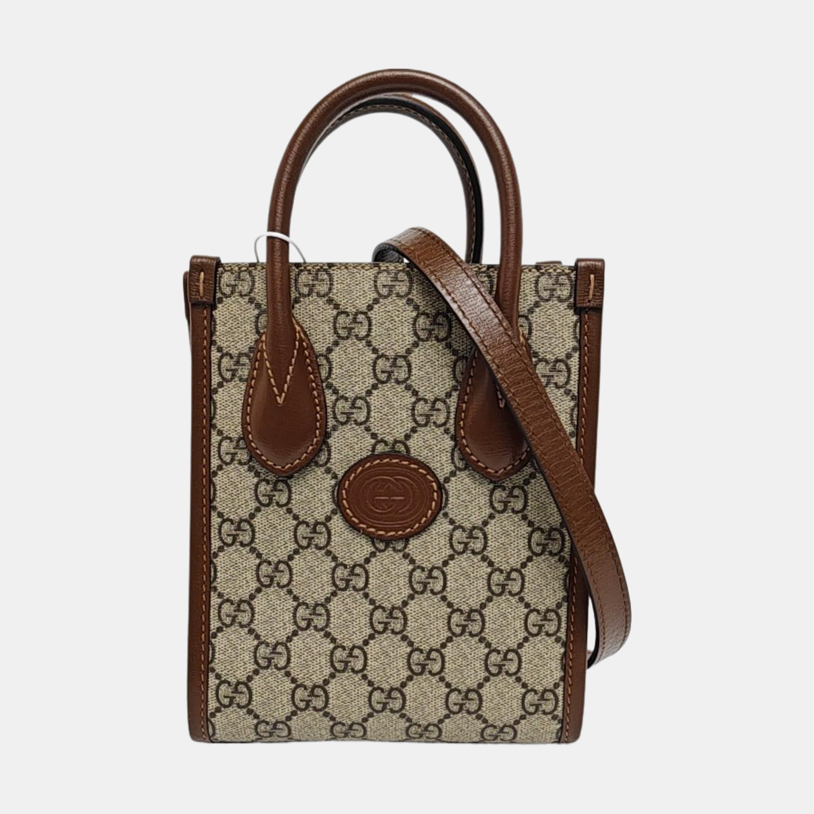 Retro Mini Monogram Coated Canvas Beige