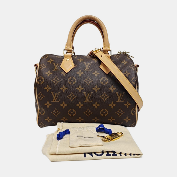 SPEEDY 25 Monogram Coated Canvas Brown
