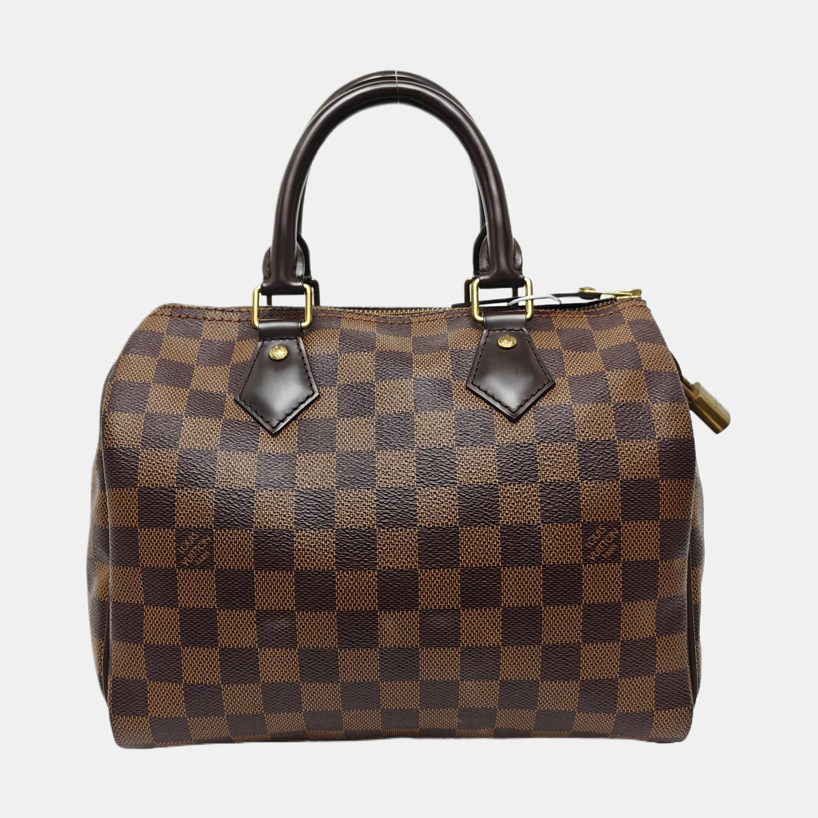 SPEEDY 25 Damier Ebene Coated Canvas Brown