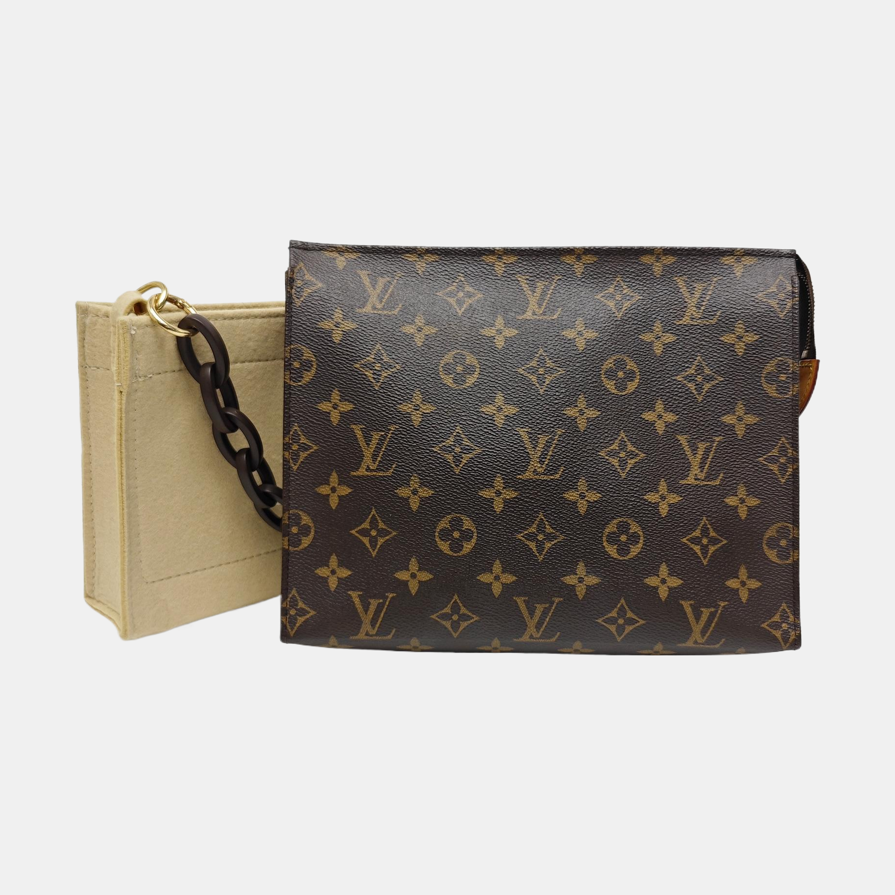 TOILET POCKET 26 Monogram Coated Canvas Brown