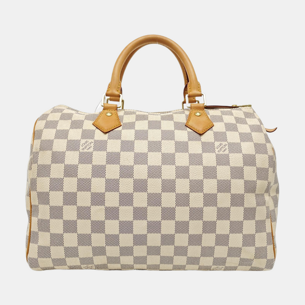 SPEEDY 30 Damier Azur Coated Canvas White