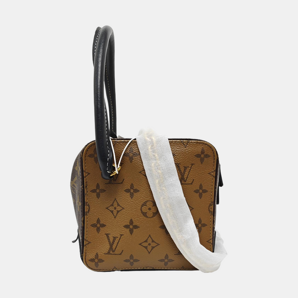 SQUARE Monogram Coated Canvas Brown