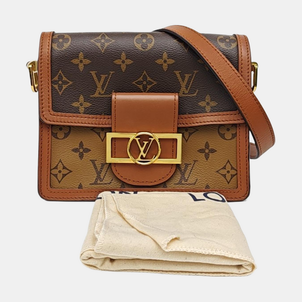 DAUPHINE Mini Monogram Coated Canvas Brown