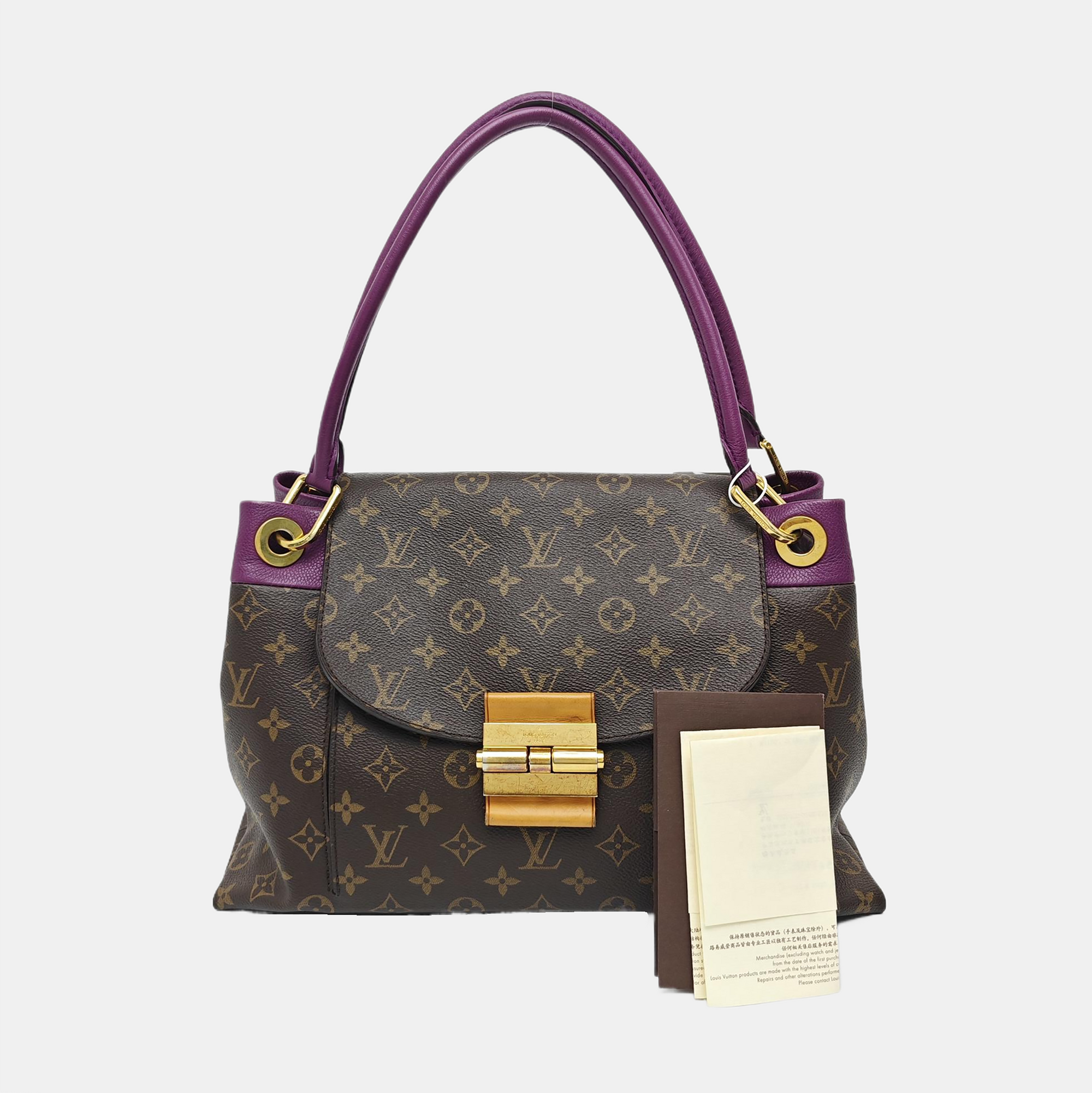 OLYMPE Monogram Coated Canvas Brown
