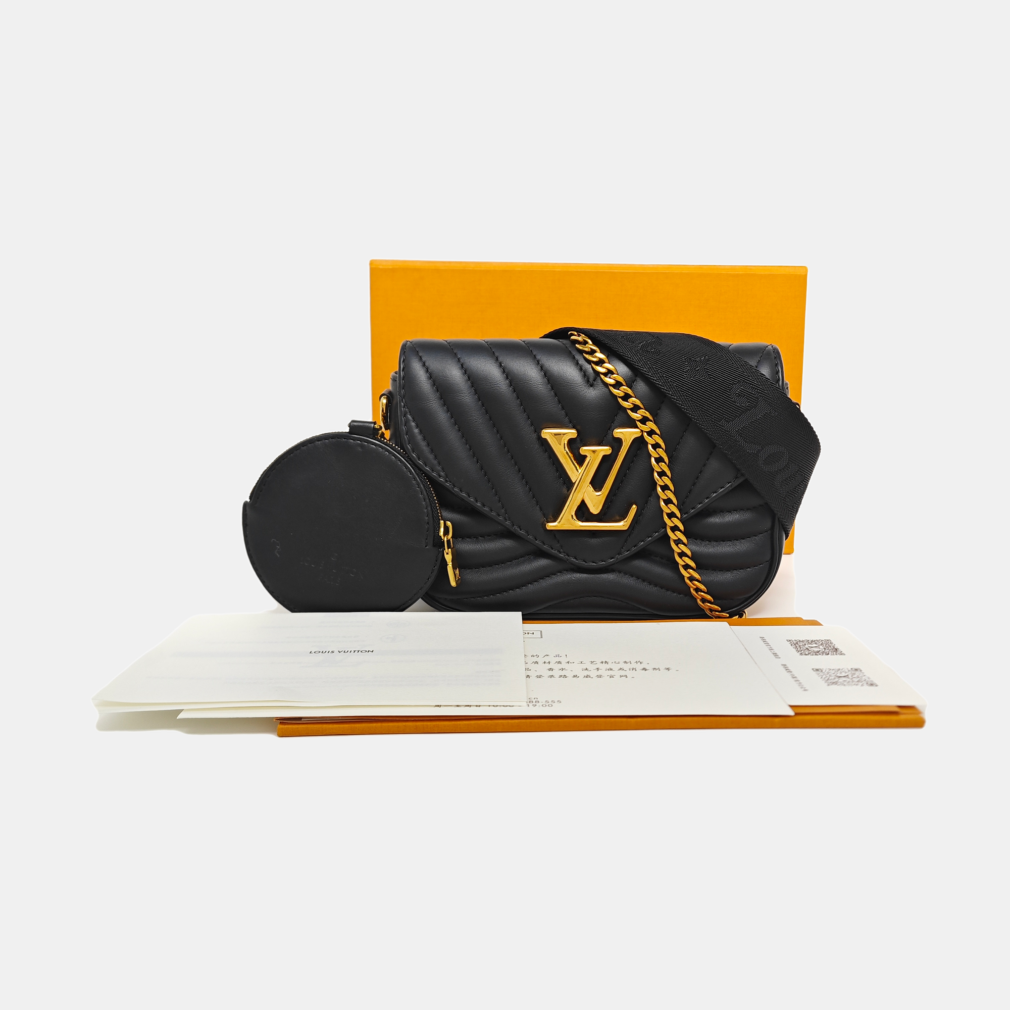 NEW WAVE Quilted Calfskin Black