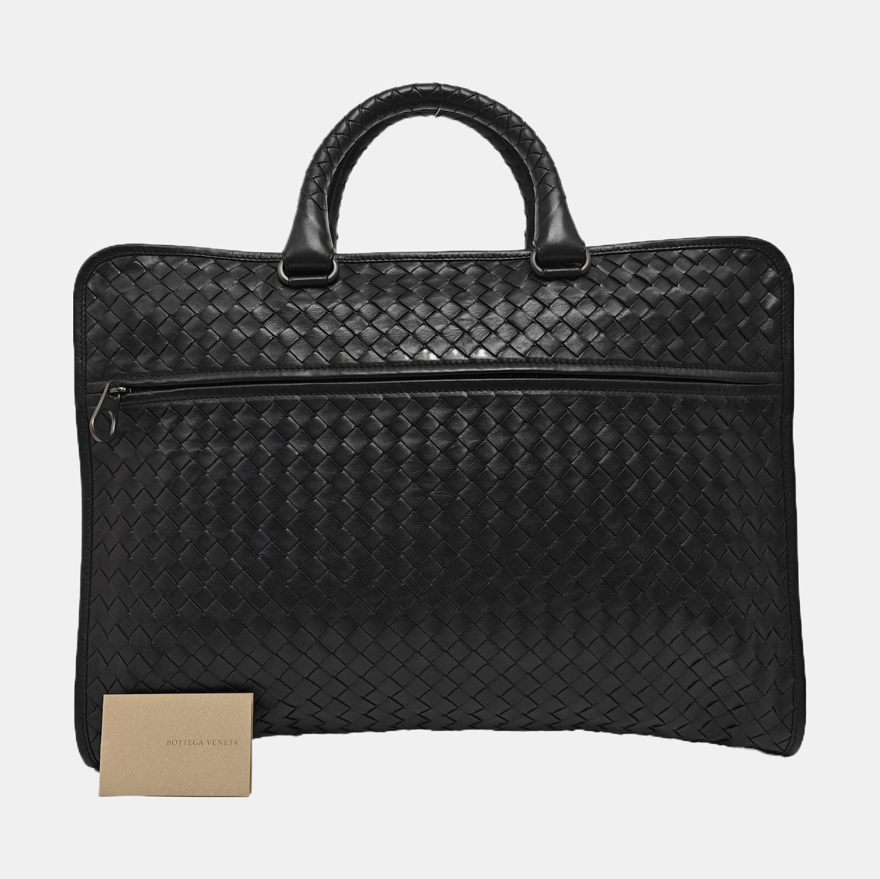 Calfskin Top Handle Bag Black
