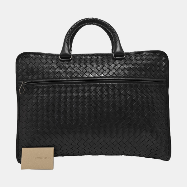 Calfskin Top Handle Bag Black