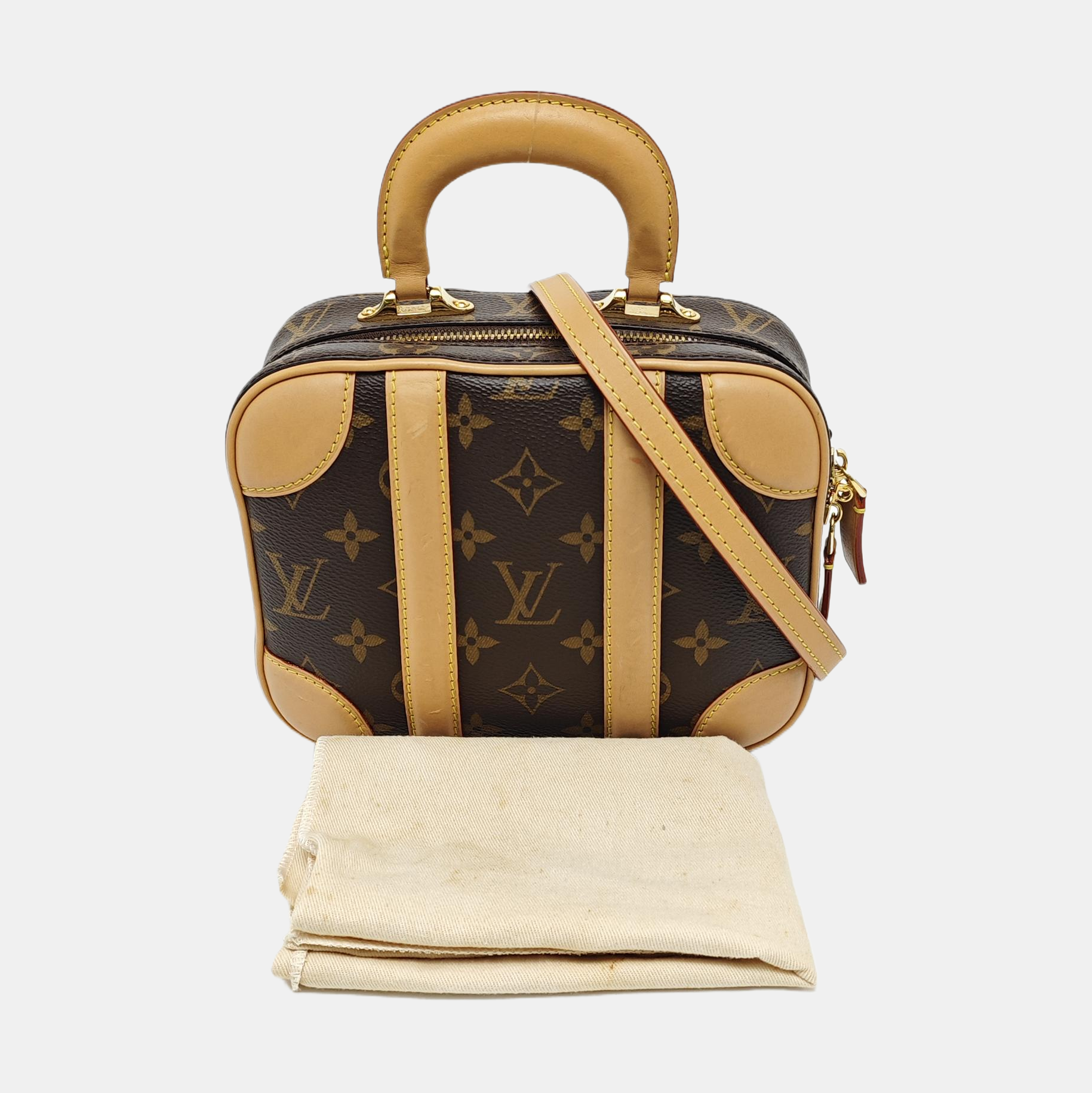 LUGGAGE Monogram Coated Canvas Brown