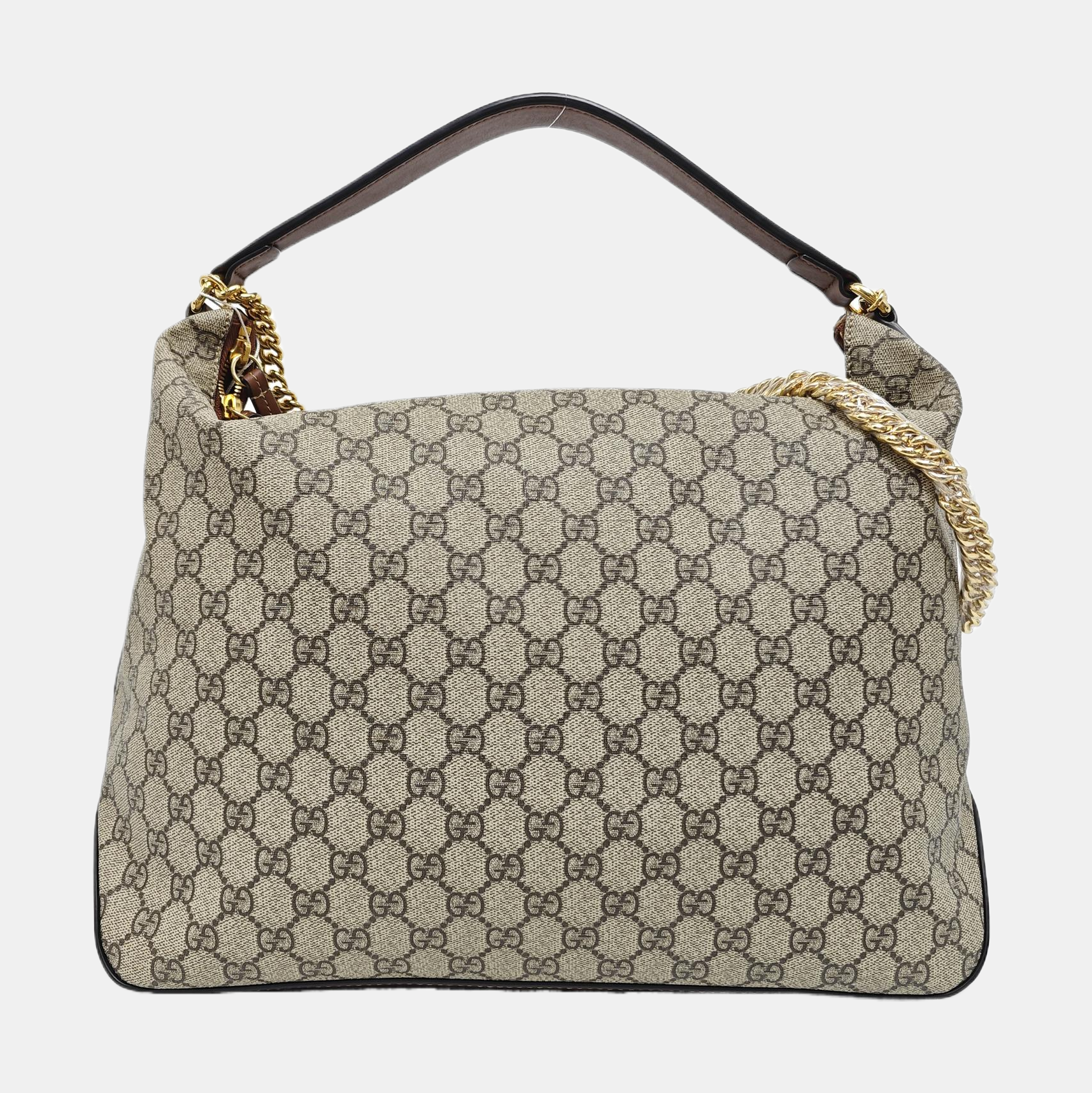 Monogram Coated Canvas Shoulder Bag Black