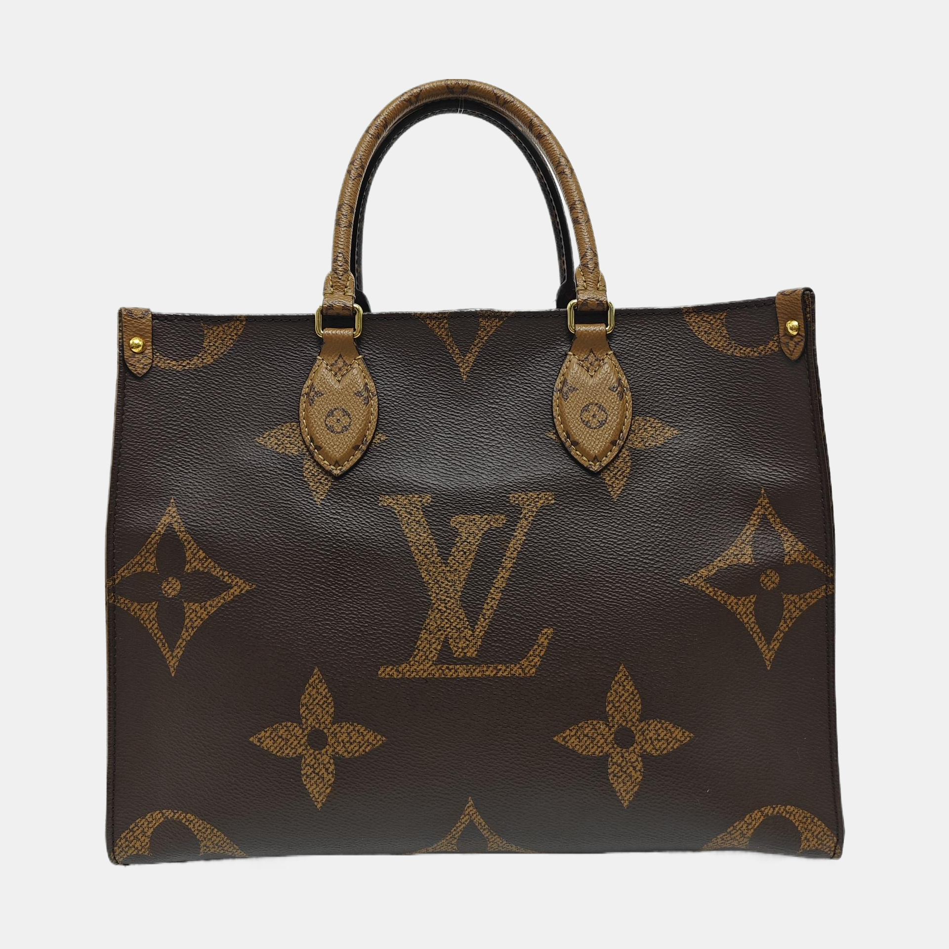ONTHEGO MM Monogram Coated Canvas Brown