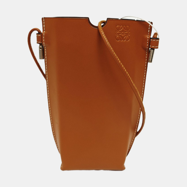 Calfskin Shoulder Bag Brown