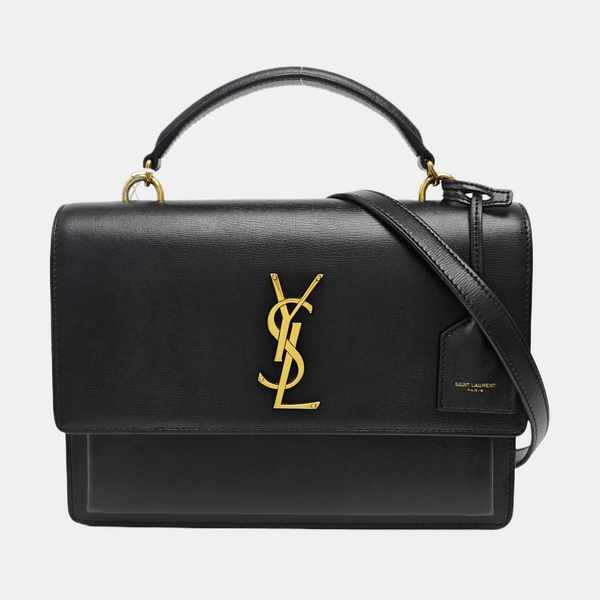 SUNSET Medium Calfskin Black