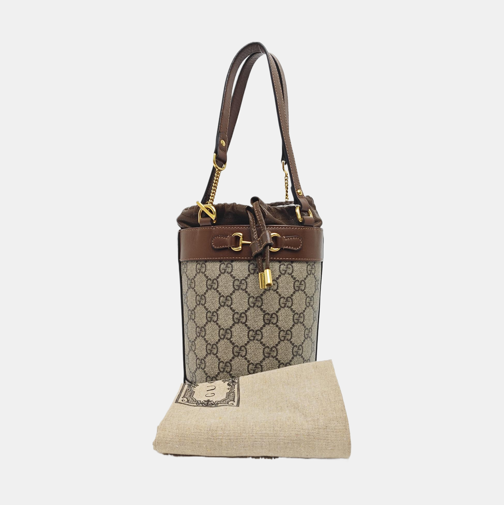 Horsebit 1955 Small Coated Canvas Beige