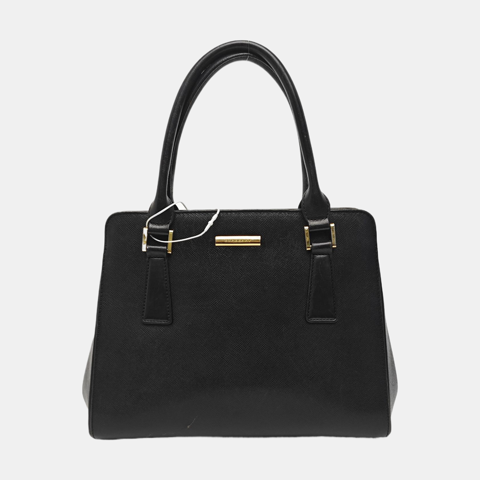 Calfskin Top Handle Bag Black