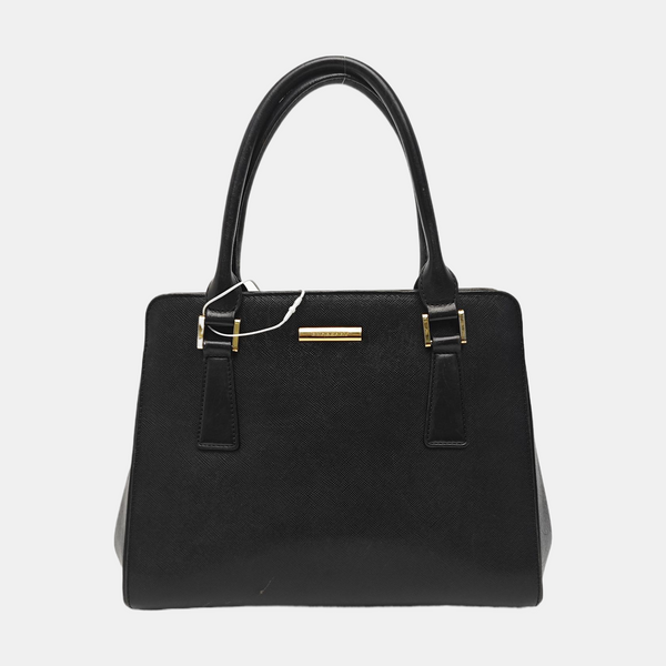 Calfskin Top Handle Bag Black