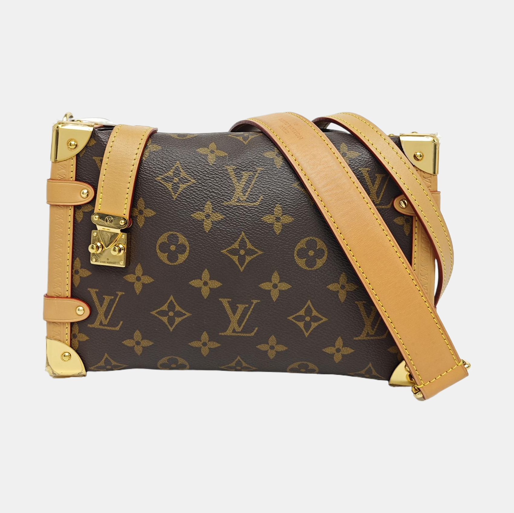 SIDE TRUNK MM Monogram Coated Canvas Brown