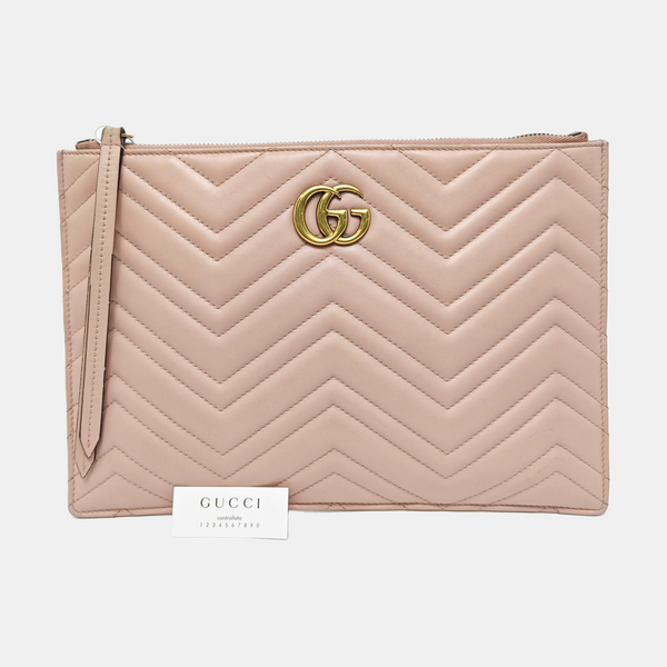 GG Marmont Large Quilted Calfskin Pink
