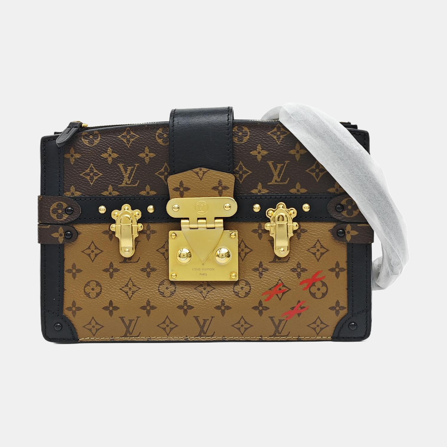 TRUNK Monogram Coated Canvas Brown