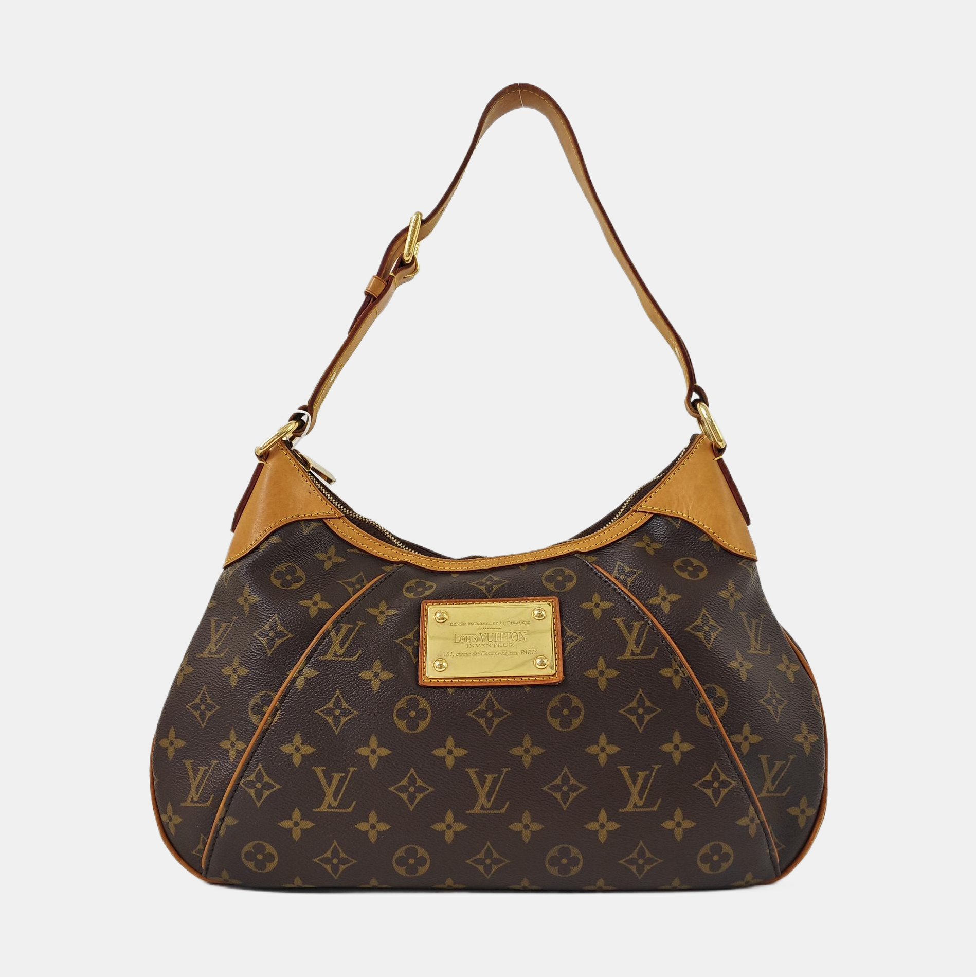 VINTAGE THAMES GM Monogram Coated Canvas Brown