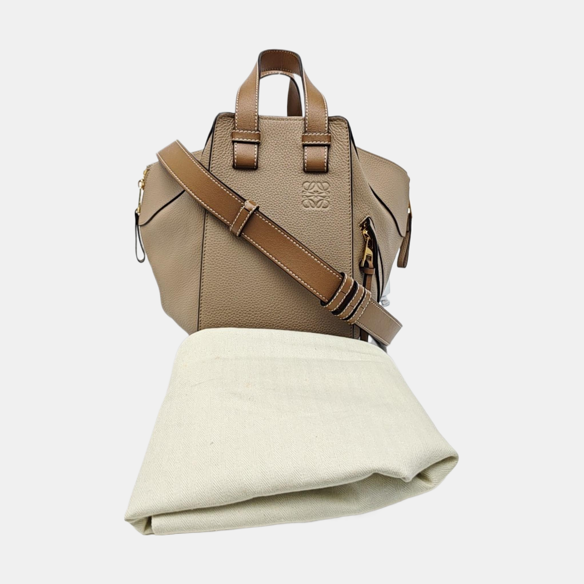 Hammock Small Calfskin Beige