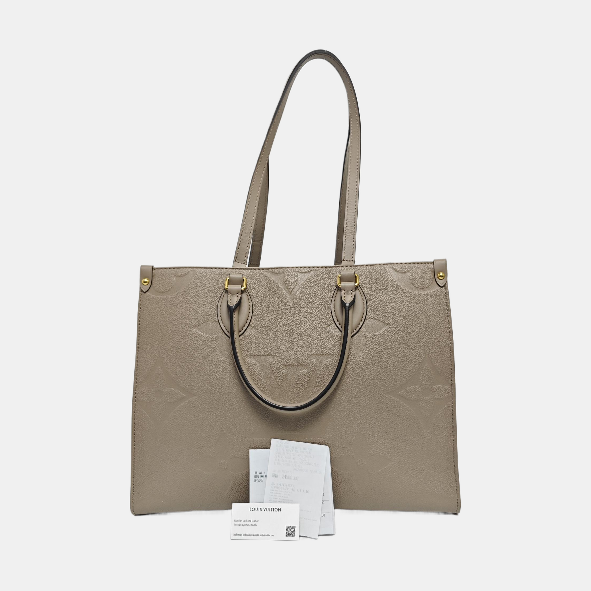 ONTHEGO MM Monogram Calfskin Gray