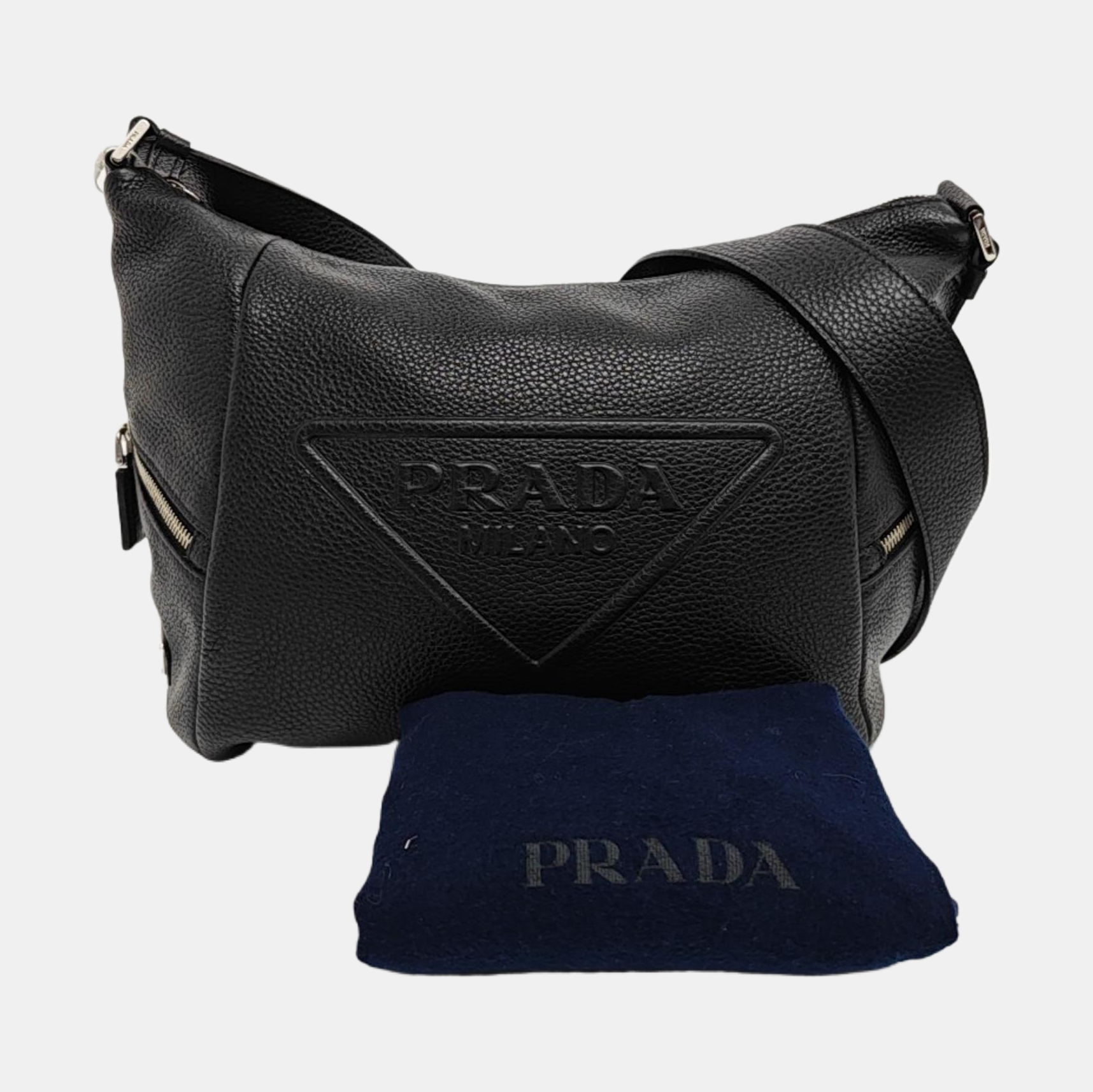 Calfskin Shoulder Bag Black