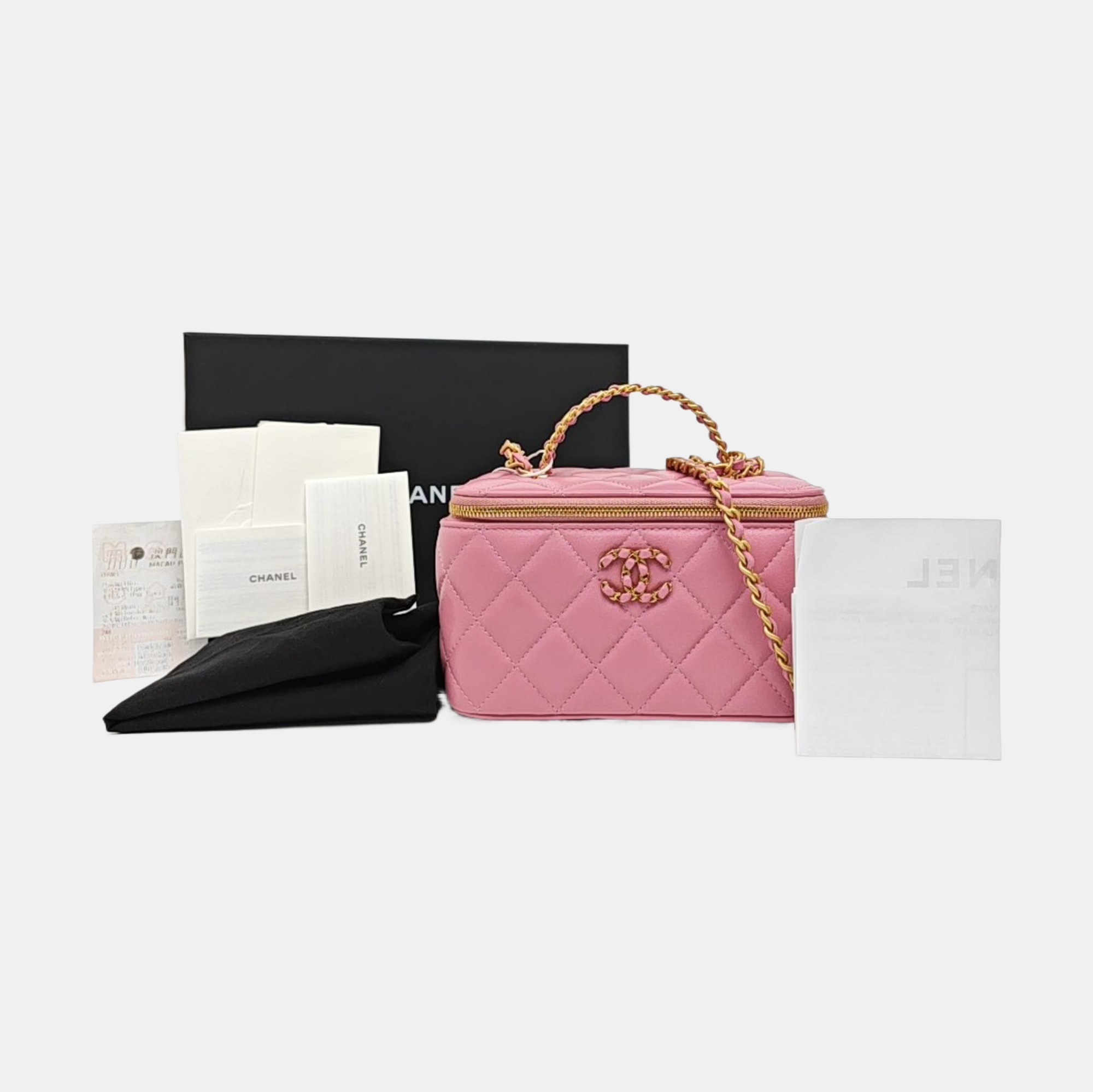 Quilted Lambskin Shoulder Bag Pink