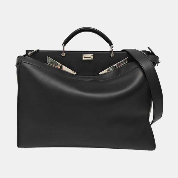Peekaboo Large Calfskin Black