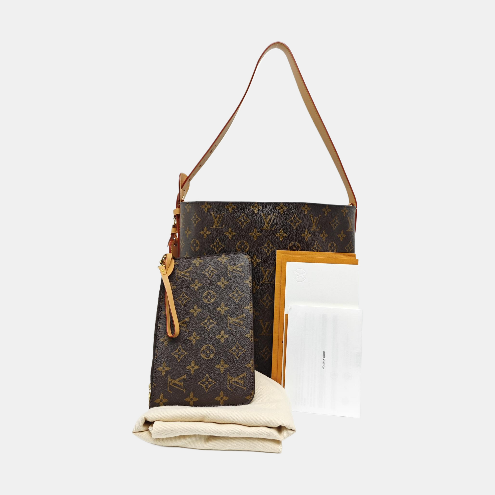 ALL IN GM Monogram Coated Canvas Brown