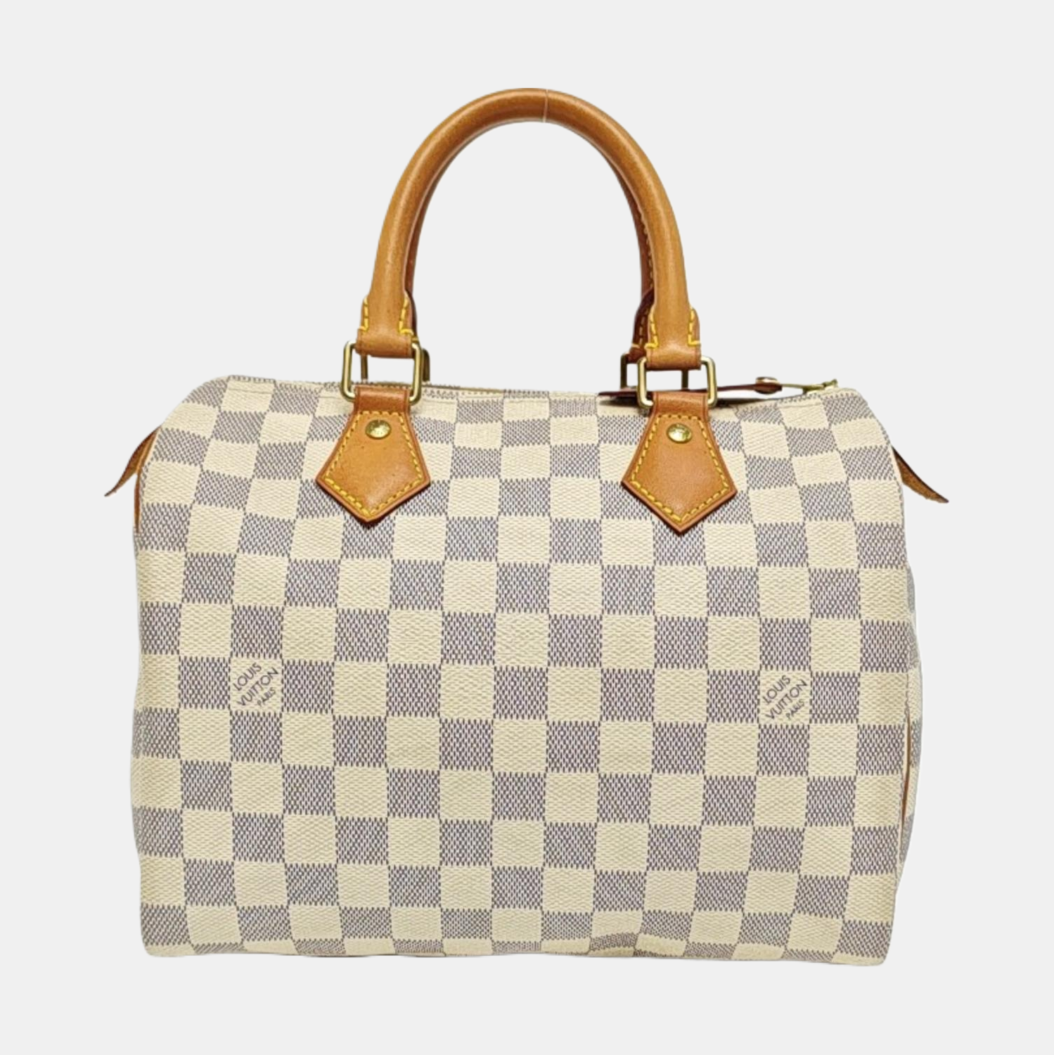 SPEEDY 25 Damier Azur Coated Canvas White