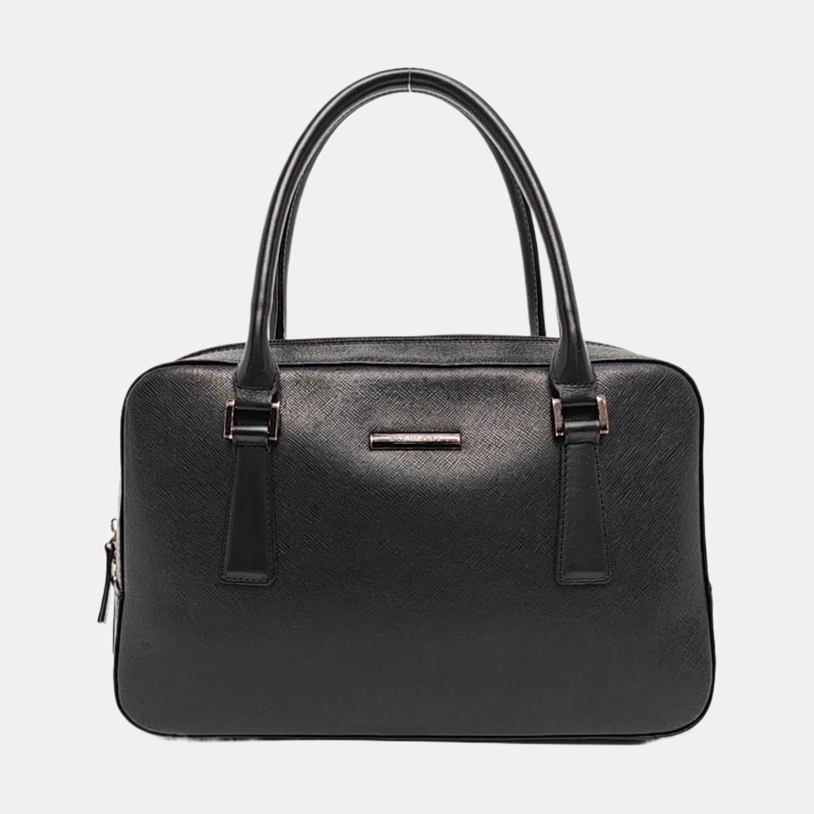 Calfskin Top Handle Bag Black