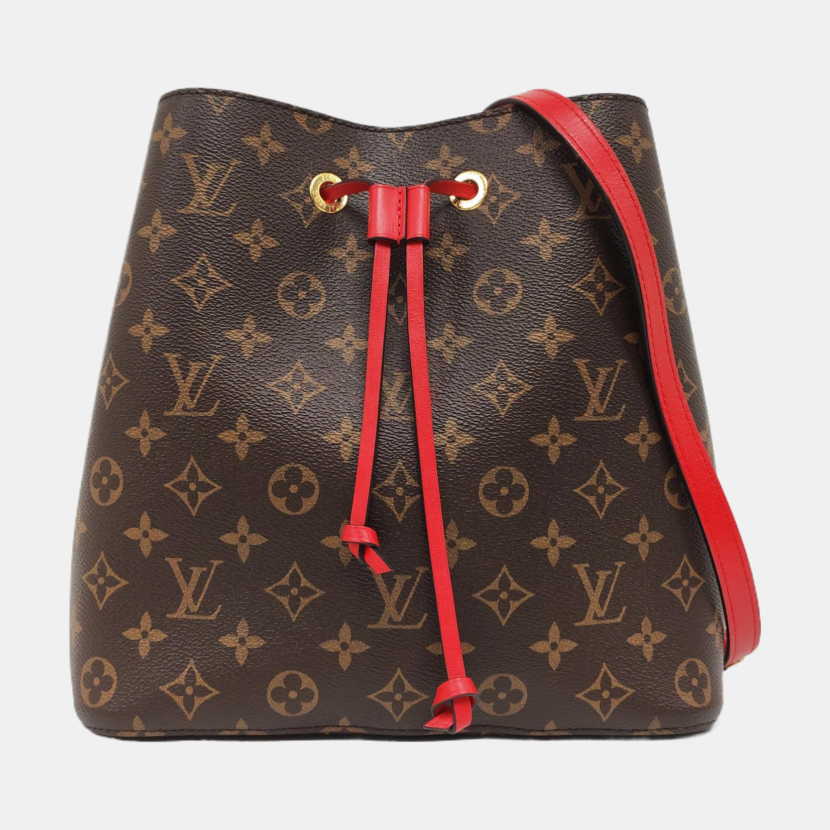 Authenticated pre-owned  NÉONOÉ MM Monogram Coated Canvas Brown - Bucket Bag at Looply