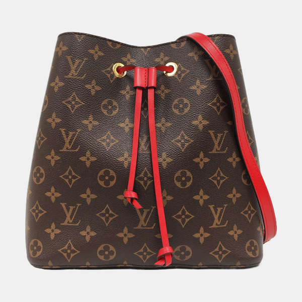 Authenticated pre-owned  NÉONOÉ MM Monogram Coated Canvas Brown - Bucket Bag at Looply