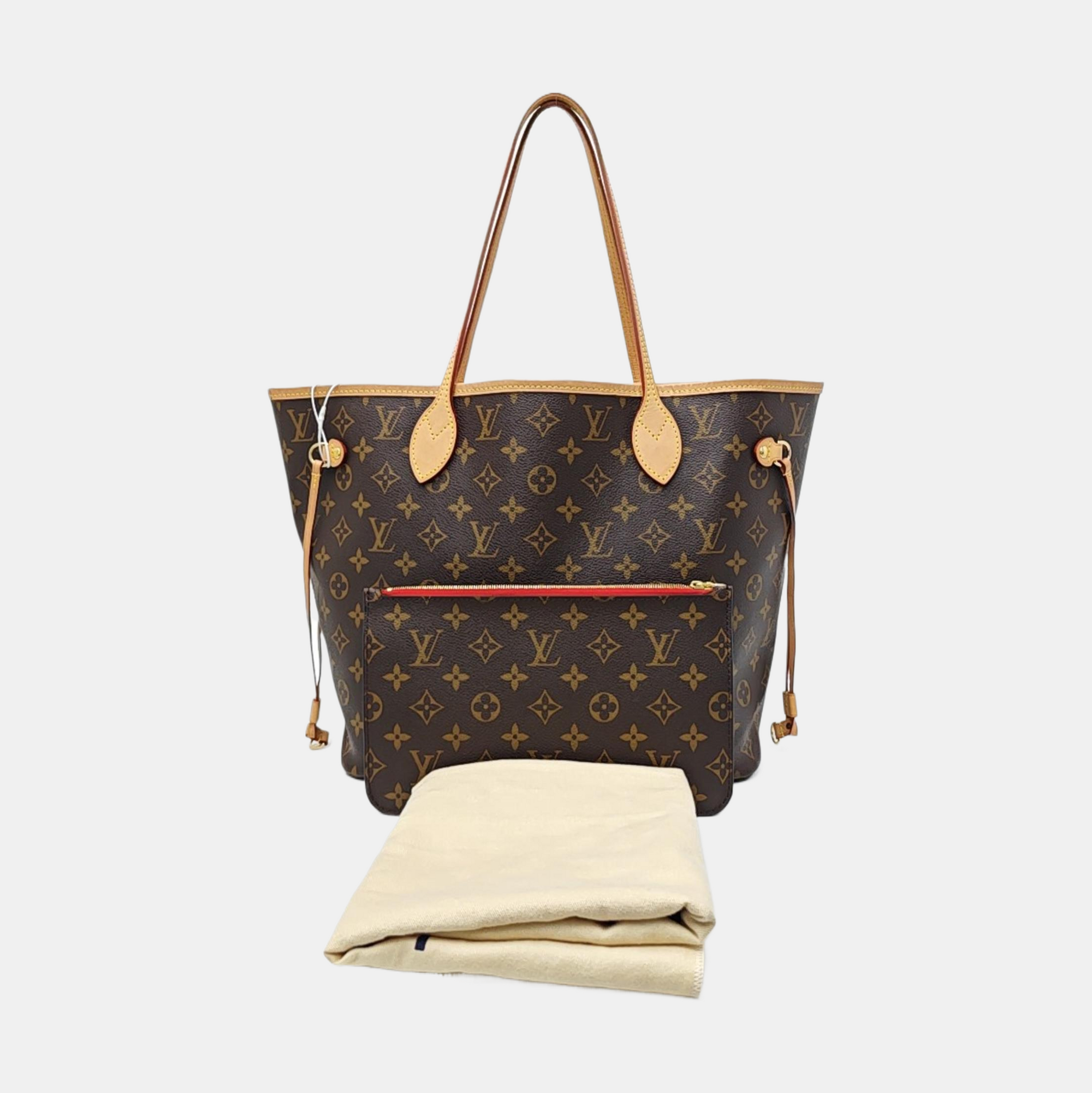 NEVERFULL MM Monogram Coated Canvas Brown