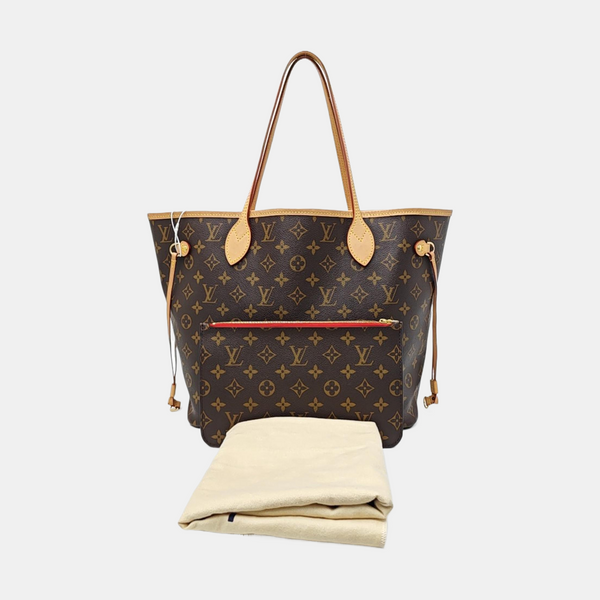NEVERFULL MM Monogram Coated Canvas Brown