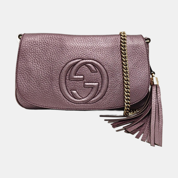 Soho Medium Quilted Calfskin Purple