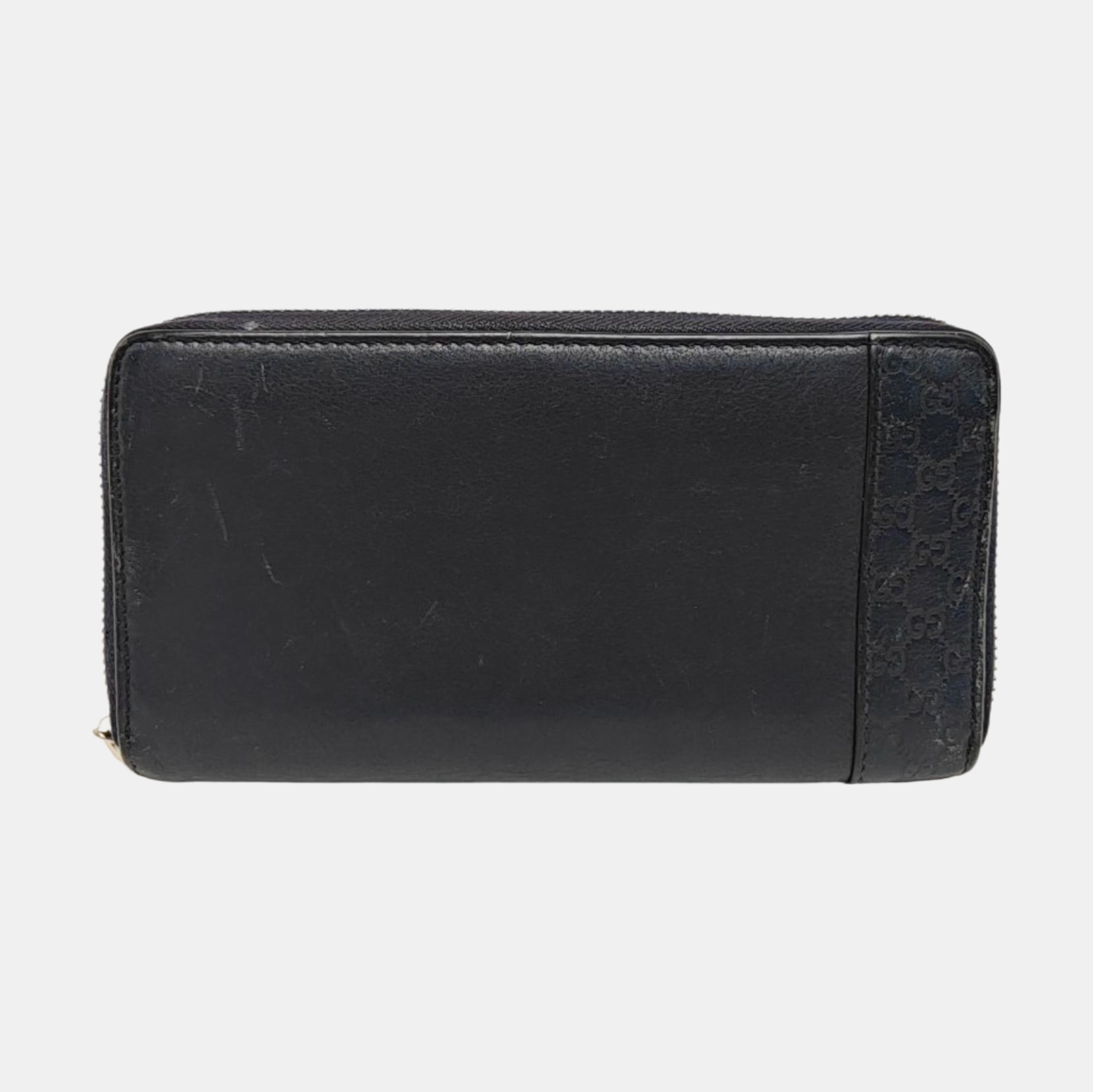 Ligne Shima Monogram Calfskin Blue Wallet