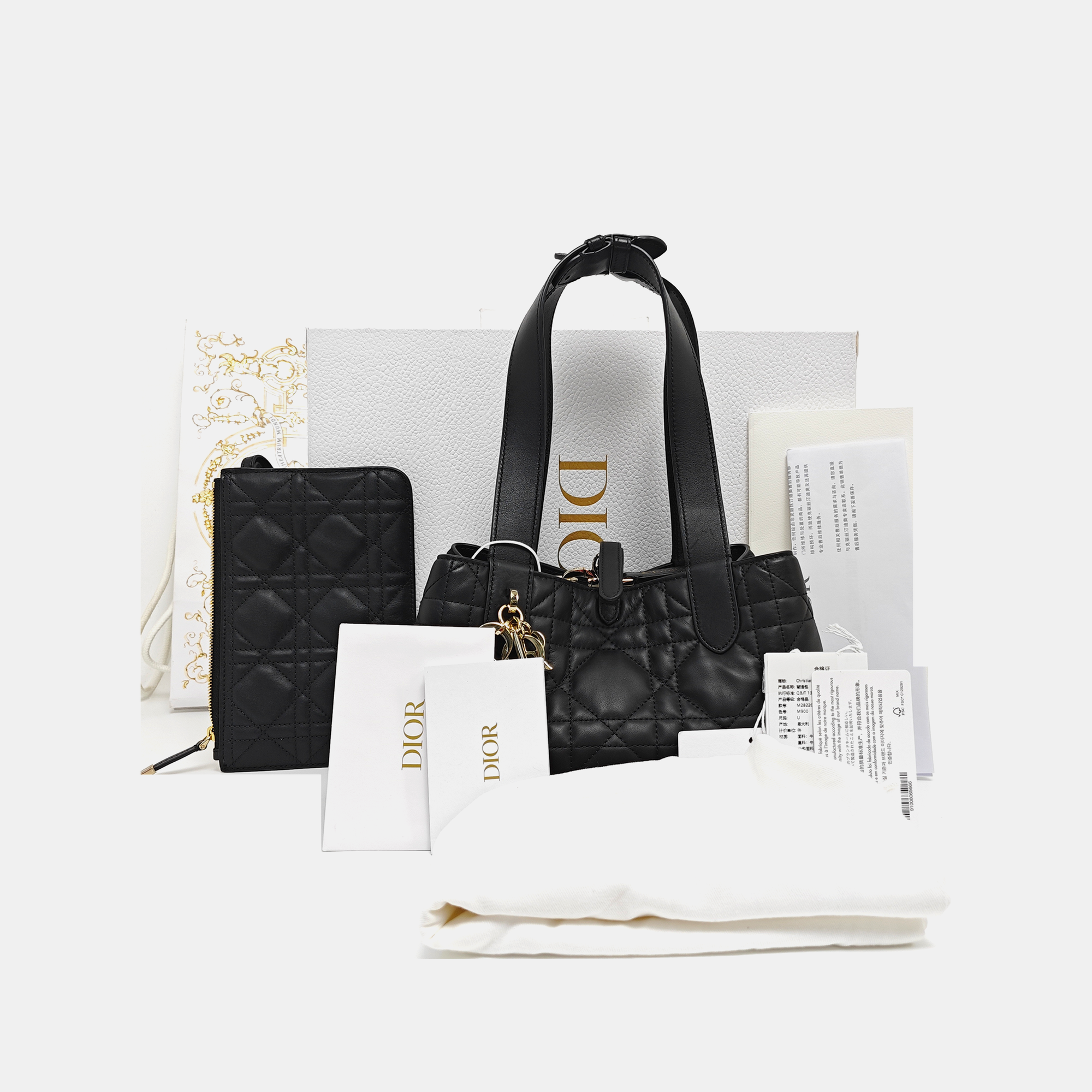 Toujours Small Cannage Calfskin Black