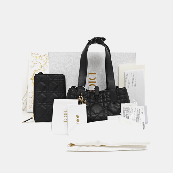 Toujours Small Cannage Calfskin Black