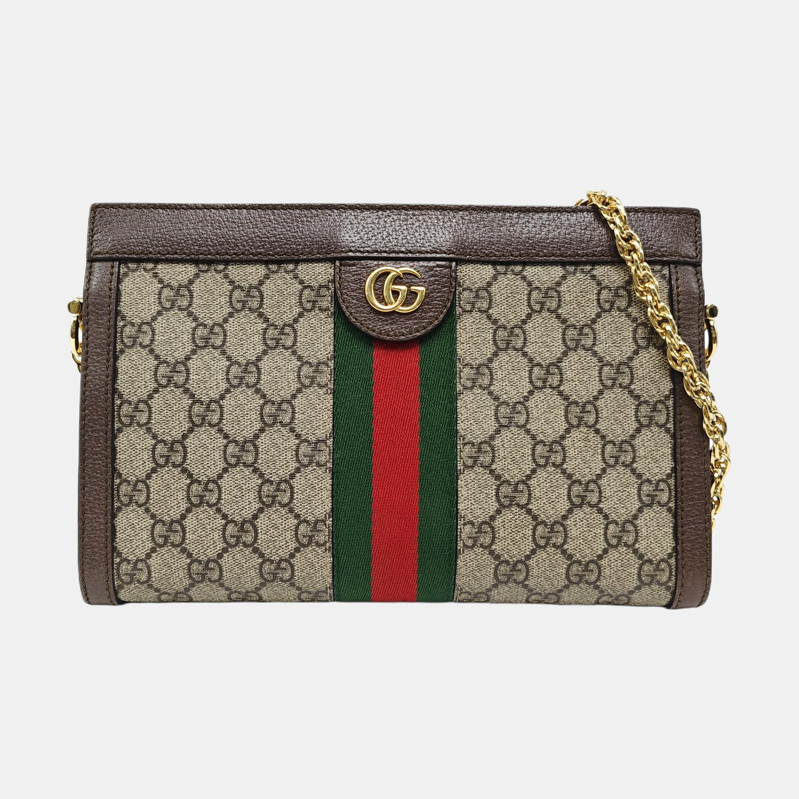 Ophidia Small Monogram Lona Revestida Beige